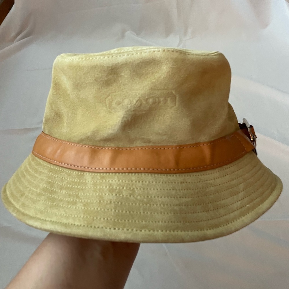 Coach Suede Leather Bucket Hat